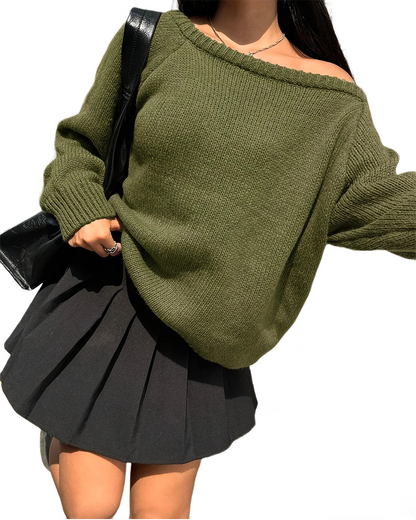 Brookmonts Women’s Knit Top – Loose Fit Long Sleeve Round Neck Pullover