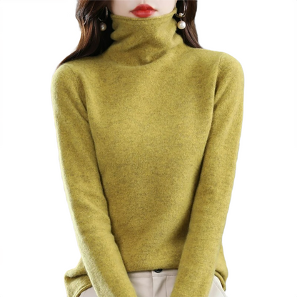Brookmonts Women’s Merino Wool Sweater – Turtleneck Long Sleeve Knit
