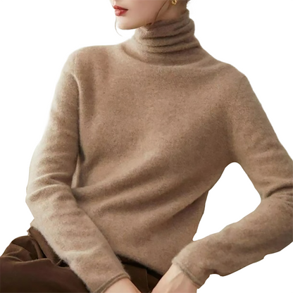 Brookmonts Women’s Merino Wool Sweater – Turtleneck Long Sleeve Knit