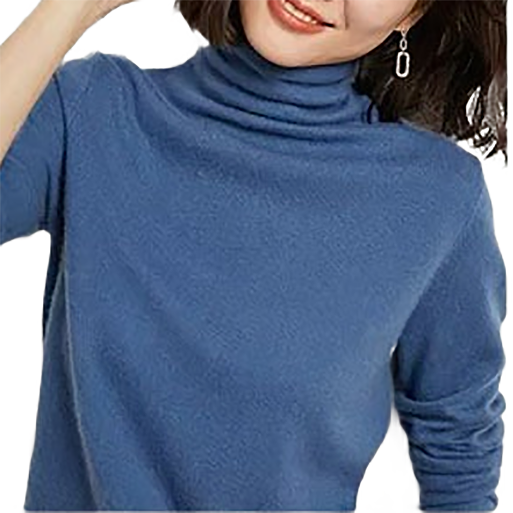 Brookmonts Women’s Merino Wool Sweater – Turtleneck Long Sleeve Knit