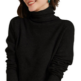 Brookmonts Women’s Merino Wool Sweater – Turtleneck Long Sleeve Knit
