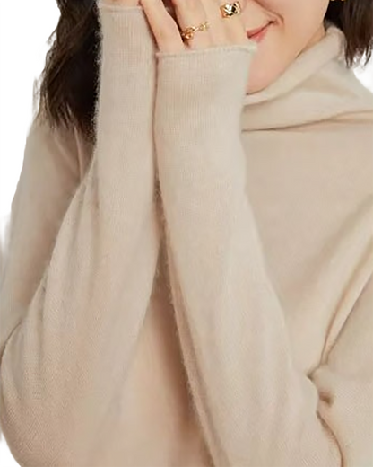 Brookmonts Women’s Merino Wool Sweater – Turtleneck Long Sleeve Knit