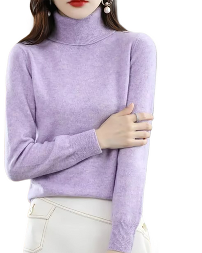 Brookmonts Women’s Merino Wool Sweater – Turtleneck Long Sleeve Knit