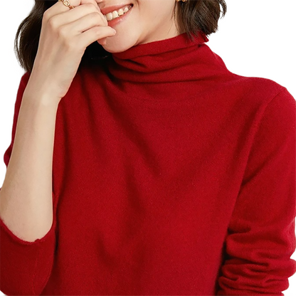 Brookmonts Women’s Merino Wool Sweater – Turtleneck Long Sleeve Knit