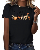 Brookmonts Women’s Pumpkin Graphic T-Shirt Cotton Short Sleeve Fall Tee