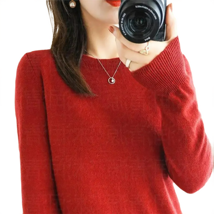 Brookmonts Women’s Sweater – Round Neck Long Sleeve Knit Pullover