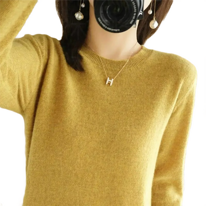 Brookmonts Women’s Sweater – Round Neck Long Sleeve Knit Pullover
