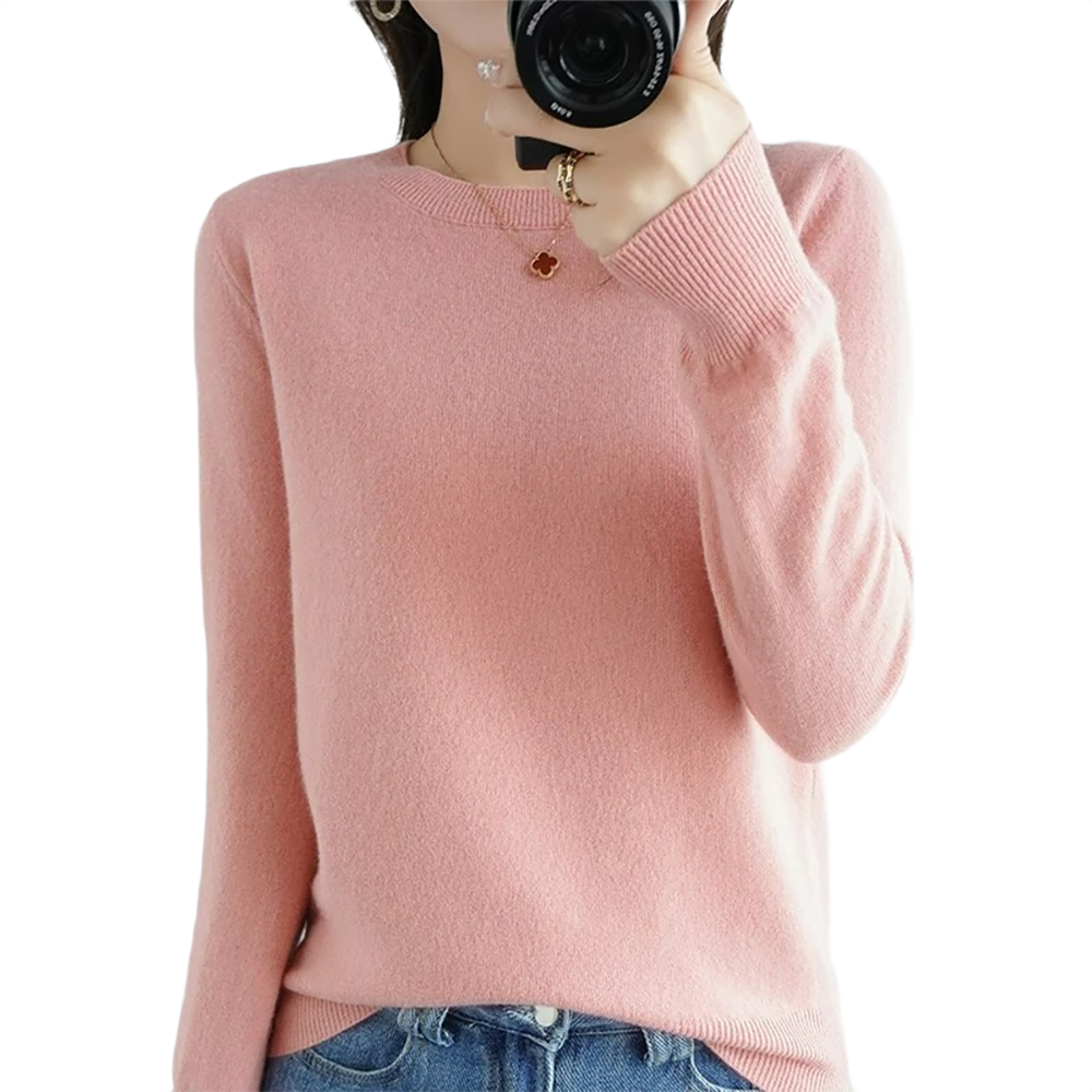 Brookmonts Women’s Sweater – Round Neck Long Sleeve Knit Pullover