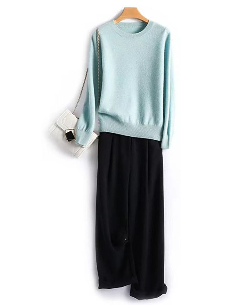 Brookmonts Women’s Sweater – Round Neck Long Sleeve Knit Pullover