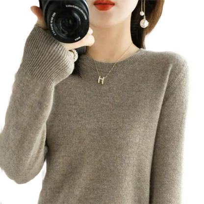 Brookmonts Women’s Sweater – Round Neck Long Sleeve Knit Pullover