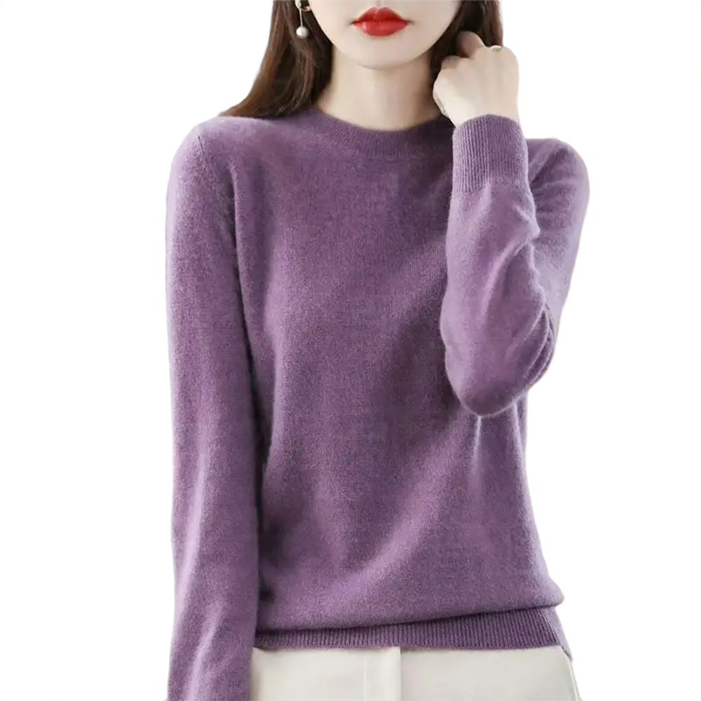 Brookmonts Women’s Sweater – Round Neck Long Sleeve Knit Pullover