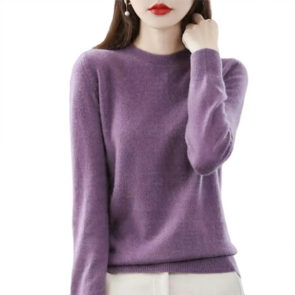 Brookmonts Women’s Sweater – Round Neck Long Sleeve Knit Pullover