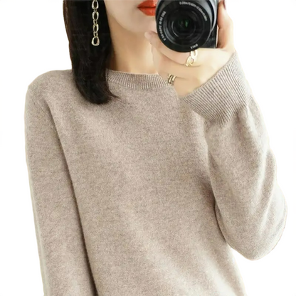 Brookmonts Women’s Sweater – Round Neck Long Sleeve Knit Pullover