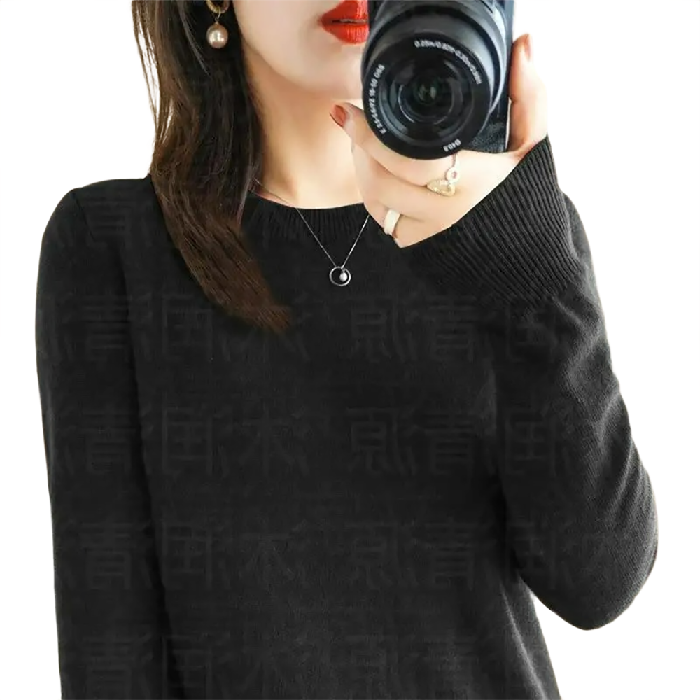 Brookmonts Women’s Sweater – Round Neck Long Sleeve Knit Pullover