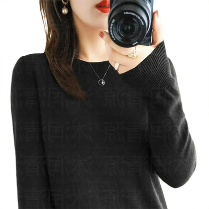 Brookmonts Women’s Sweater – Round Neck Long Sleeve Knit Pullover