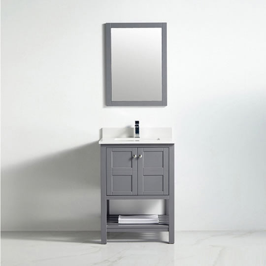 BNK Austin - 24" Vanity with Two door, one drawer & soft close. Rock Gray