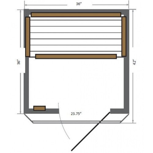 SUNRAY - Barrett 1-Person Indoor Infrared Sauna