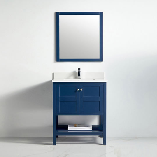 BNK Austin - 30" Vanity with Two door, one drawer & soft close. Navy Blue