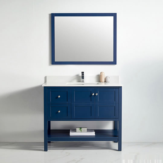 BNK Austin -42" Vanity with Two door, Two left drawer & soft close. Navy Blue