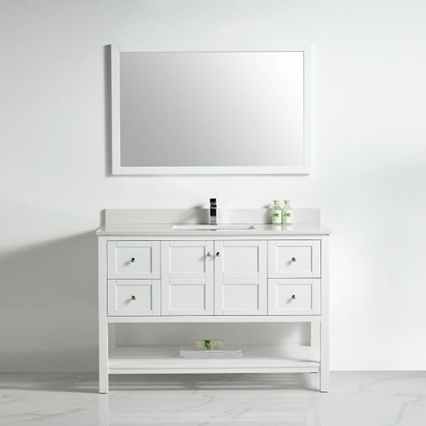 BNK Austin -48" Vanity with Two door, Four drawer & soft close. White