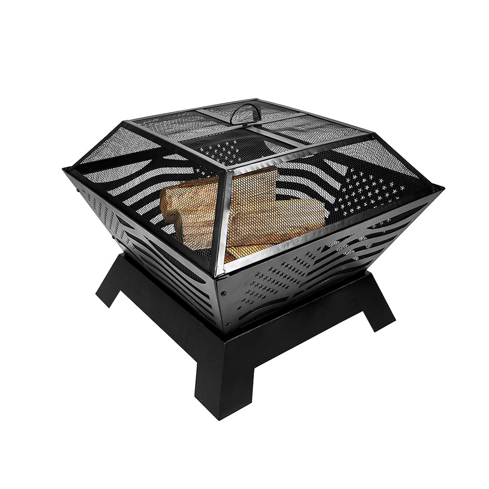 MR. BAR-B-Q The Patriot Wood Burning Fire Pit