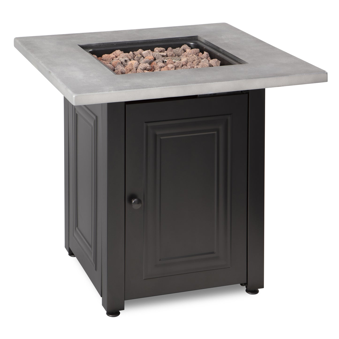 MR. BAR-B-Q The Wakefield, LP Gas Outdoor Fire Pit with Concrete Resin Mantel