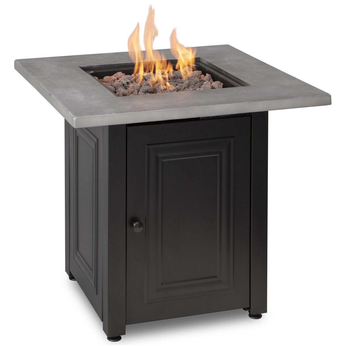 MR. BAR-B-Q The Wakefield, LP Gas Outdoor Fire Pit with Concrete Resin Mantel