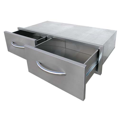 Cal Flame - 2 Drawer Horizontal