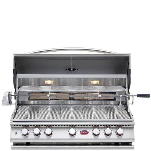 Cal Flame - BBQ Built In Grills P 5 BURNER with Lights, Rotisserie & Back Burner