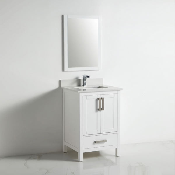 BNK Austin -24" Vanity. Two door, one drawer & soft close. White