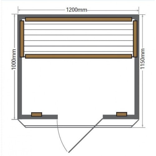 SUNRAY - Evansport 2-Person Indoor Infrared Sauna