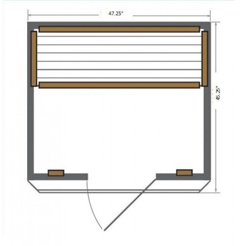 SUNRAY - Cordova 2-Person Indoor Infrared Sauna