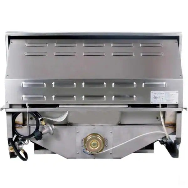 Cal Flame - BUILT IN GRILL 4 CONVECTION LP W/ NG CONVERSION KIT, MIRROR FINISHED FRONT PANEL