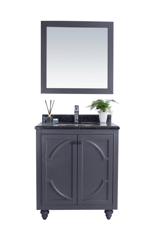 Laviva - Odyssey 30" Maple Grey Bathroom Vanity with Black Wood Marble Countertop