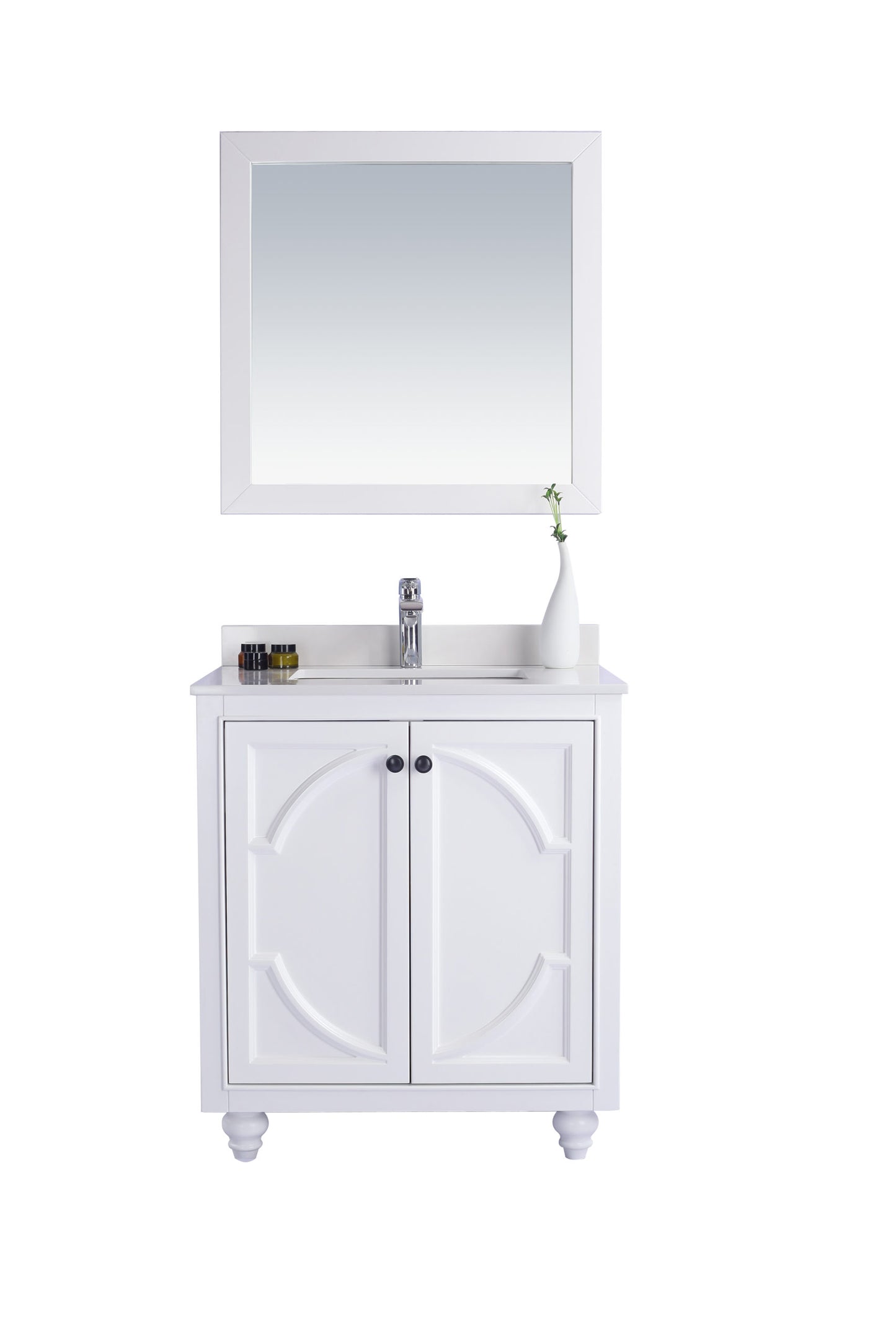 Laviva - Odyssey 30" White Bathroom Vanity with White Quartz Countertop