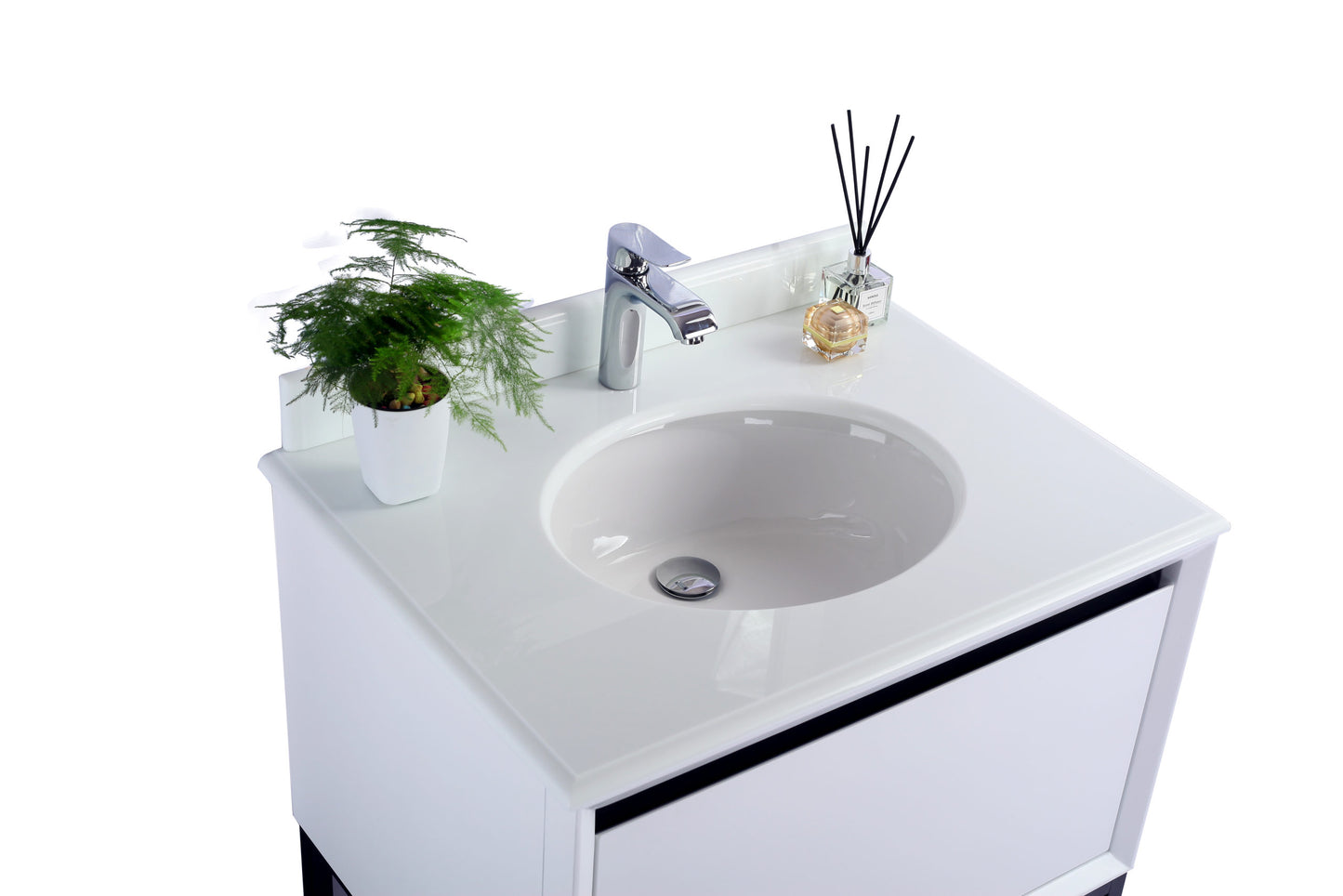 Laviva - Alto 30" White Bathroom Vanity with Pure White Phoenix Stone Countertop