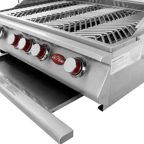 Cal Flame - BBQ Built In Grills P 4 BURNER with Lights, Rotisserie & Back Burner