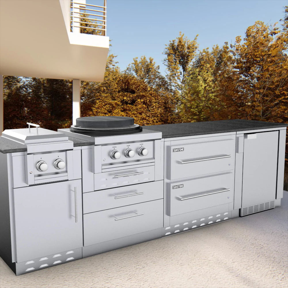 SUNSTONE 34" Sunstone Double Warming Drawer Cabinet