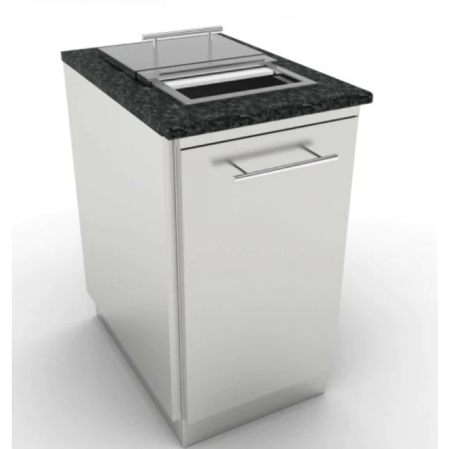 SUNSTONE  18" Trash Drawer Cabinet with Two Top Loading Bins