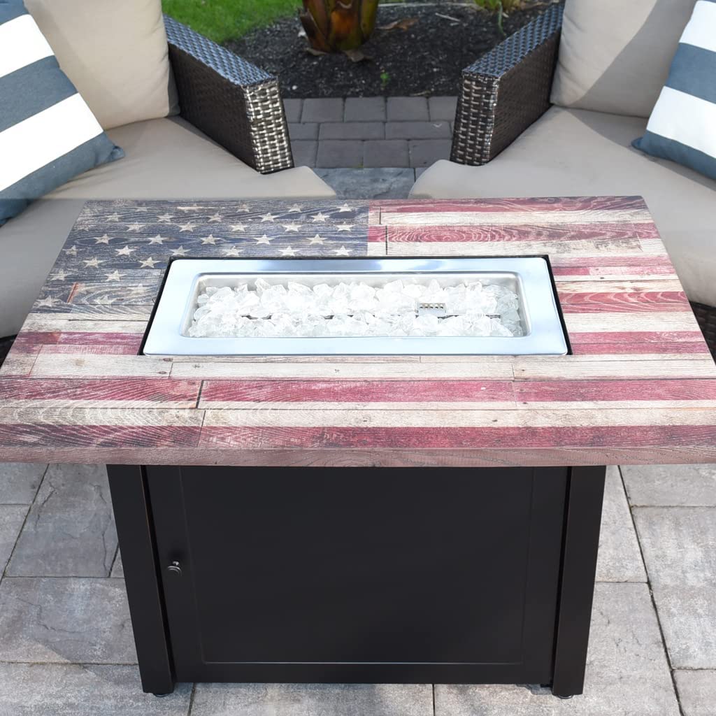 MR. BAR-B-Q The Americana, 40 x 28 Rectangular Gas Outdoor Fire Pit