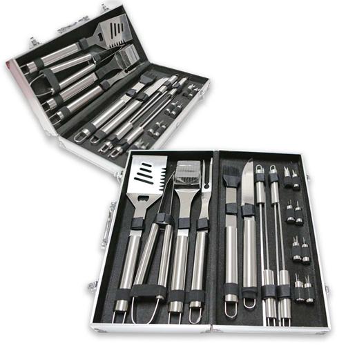 Cal Flame - BBQ Tool Set,  18 pc set w/ Aluminum case