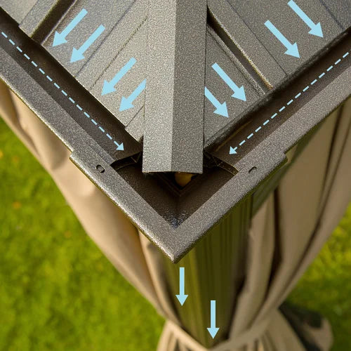 Calaro 20 Ft. W x 12 Ft. D Galvanized Steel Patio Gazebo