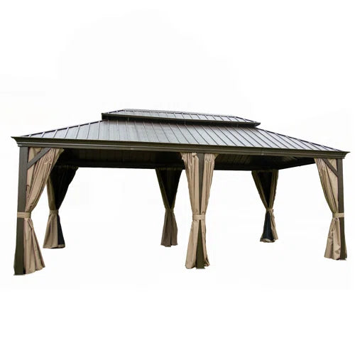 Calaro 20 Ft. W x 12 Ft. D Galvanized Steel Patio Gazebo