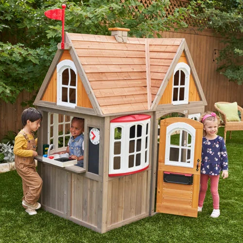 Greystone Cottage Wooden Outdoor Playhouse