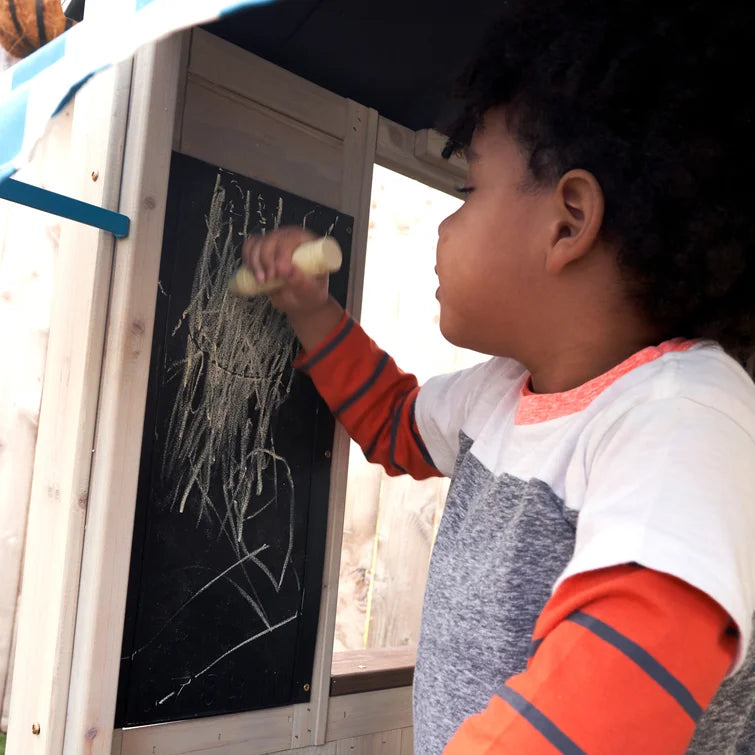 Hillcrest 4.49' x 4.49' Outdoor Solid Wood Playhouse