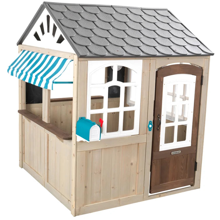 Hillcrest 4.49' x 4.49' Outdoor Solid Wood Playhouse