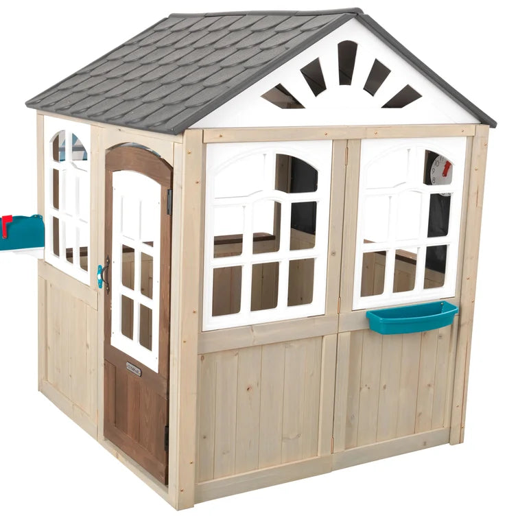 Hillcrest 4.49' x 4.49' Outdoor Solid Wood Playhouse