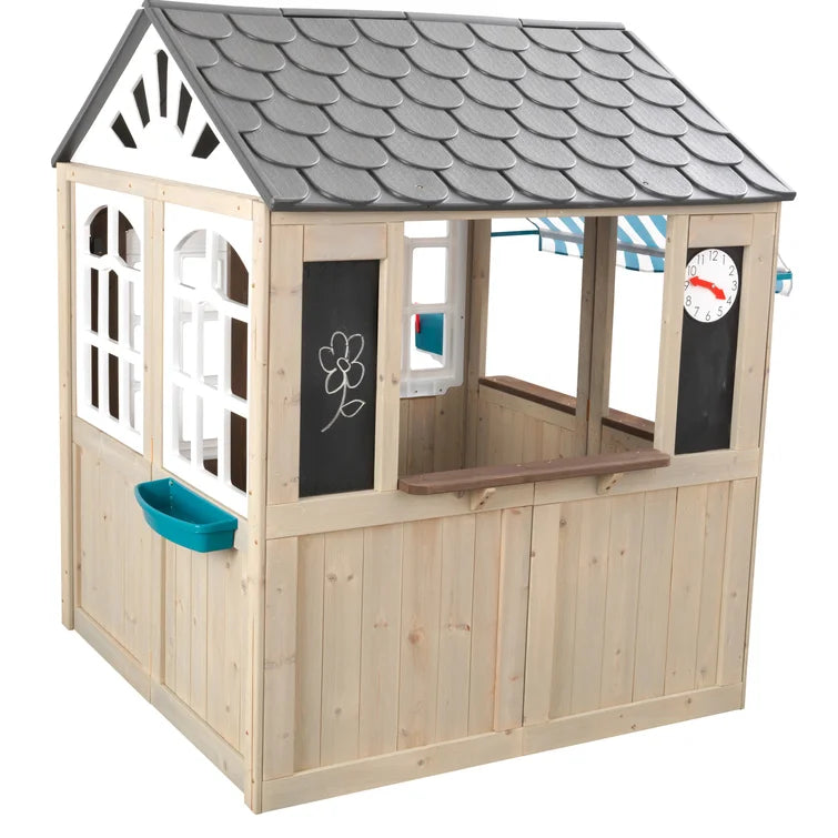 Hillcrest 4.49' x 4.49' Outdoor Solid Wood Playhouse