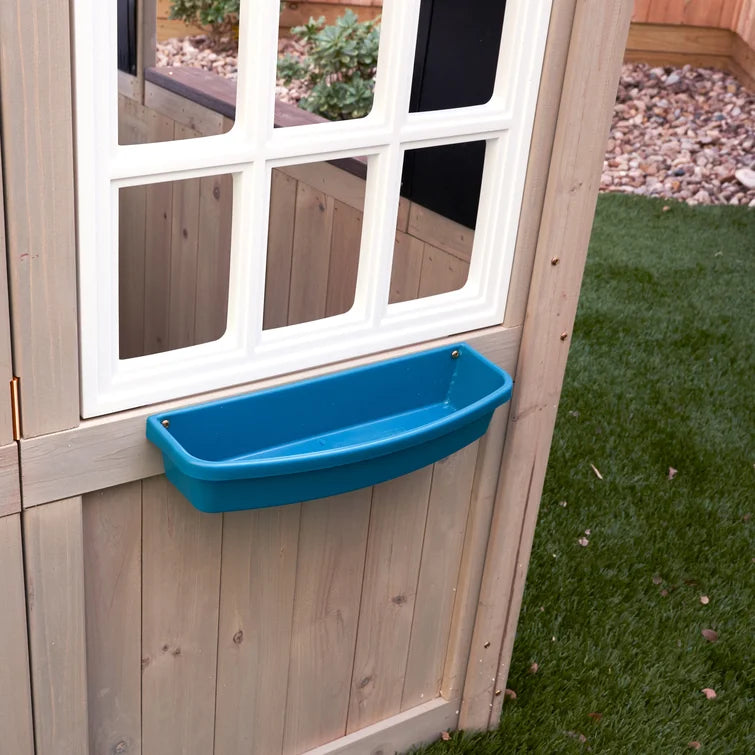 Hillcrest 4.49' x 4.49' Outdoor Solid Wood Playhouse