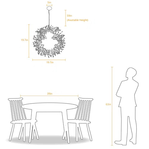 Gold Lakeyah Dimmable Sputnik Sphere Chandelier